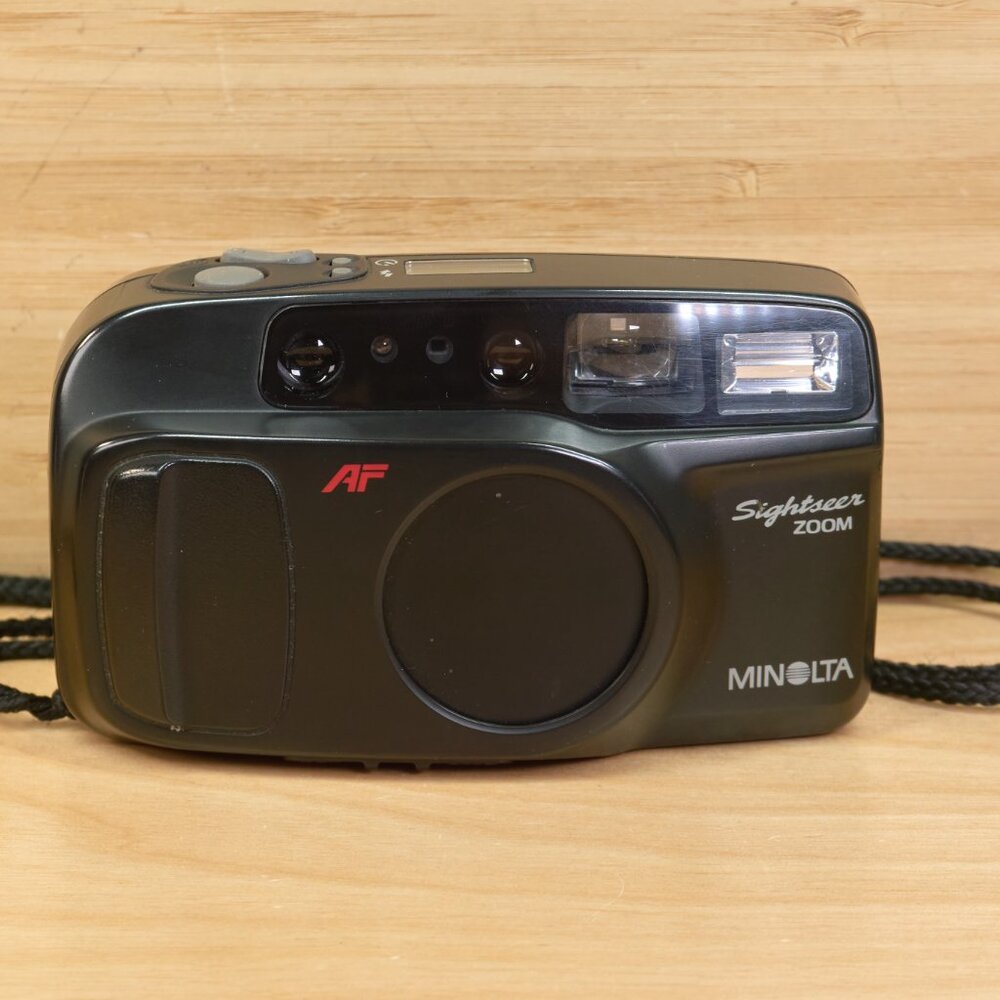 Vintage Minolta Sightseer Zoom 35 mm Point‑and‑Shoot Film Camera / Tested & Work
